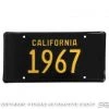 Mustang Auto Parts LICENCE PLATE 1967 CALIFORNIA