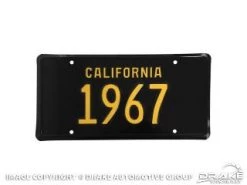 Mustang Auto Parts LICENCE PLATE 1967 CALIFORNIA