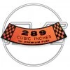 Mustang Auto Parts Mustang AIR CLEANER DECAL 289 4V