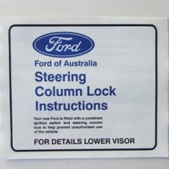 Mustang Auto Parts SUNVISOR INSTRUCTIONS SLEEVE Falcon