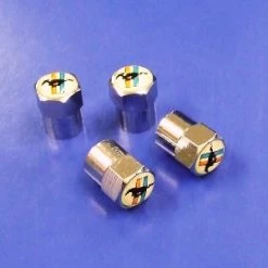 Mustang Auto Parts VALVE CAPS MUSTANG LOGO