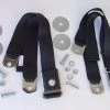 Mustang Auto Parts SEAT BELT LAP ONLY PUSH BUTTON BLACK
