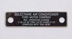 Mustang Auto Parts Falcon AIR CONDITIONER COMPRESSOR TAG