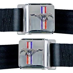 Mustang Auto Parts SEAT BELTS MUSTANG BLACK (Lap Only)