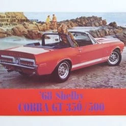 Mustang Auto Parts SALES BROCHURE SHELBY 1968 Mustang