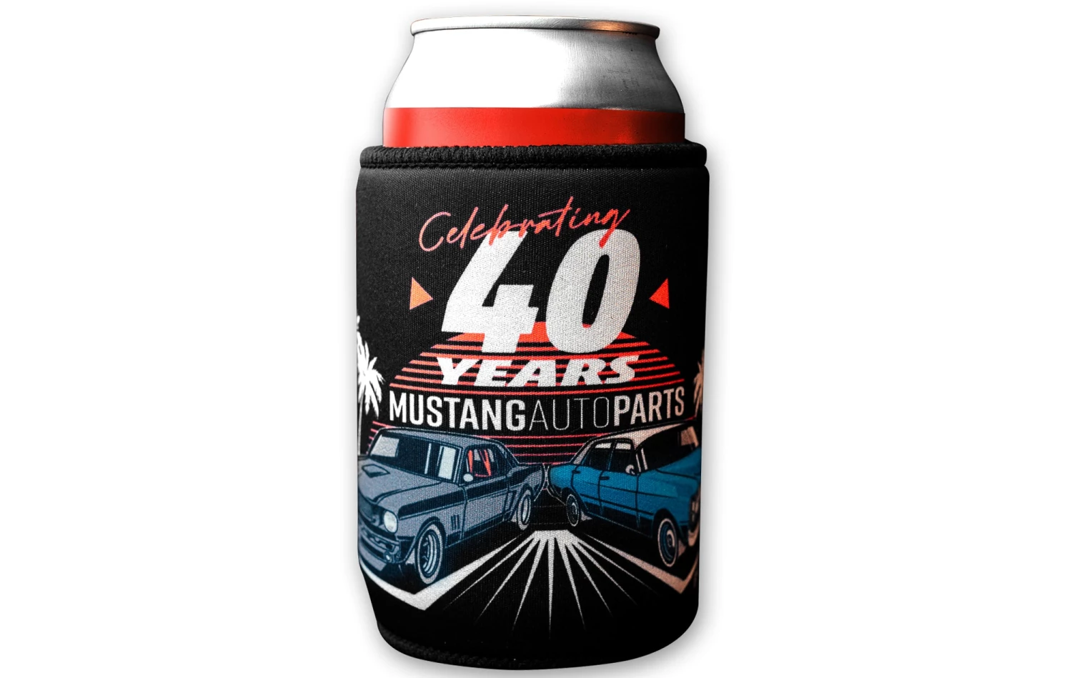 Mustang Auto Parts & Accessories New Products STUBBIE COOLER 40YR CELEBRATION 3 Mustang Auto Parts & Accessories New Products STUBBIE COOLER 40YR CELEBRATION