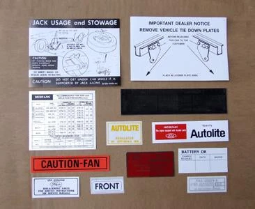 Mustang Auto Parts DECAL KIT 1971 3 Mustang Auto Parts DECAL KIT 1971