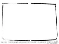Mustang Auto Parts WINDOW MOULDS REAR FASTBACK 1965-1966