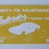 Mustang Auto Parts INTERIOR ASSEMBLY MANUAL 1971-1972