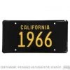 Mustang Auto Parts LICENCE PLATE 1966 CALIFORNIA